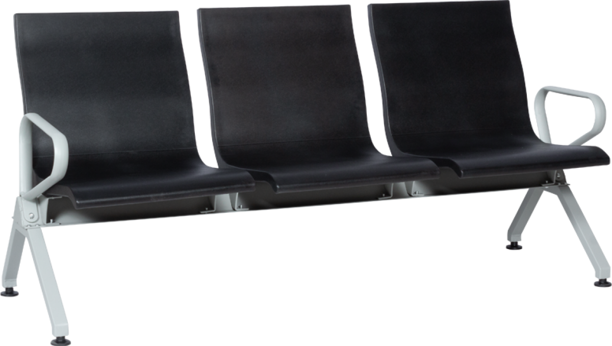 Офис стол Посетителска пейка с 3 места Carmen CR-1037-3 - чернана ниска цена с бърза доставка - BestPC.BG