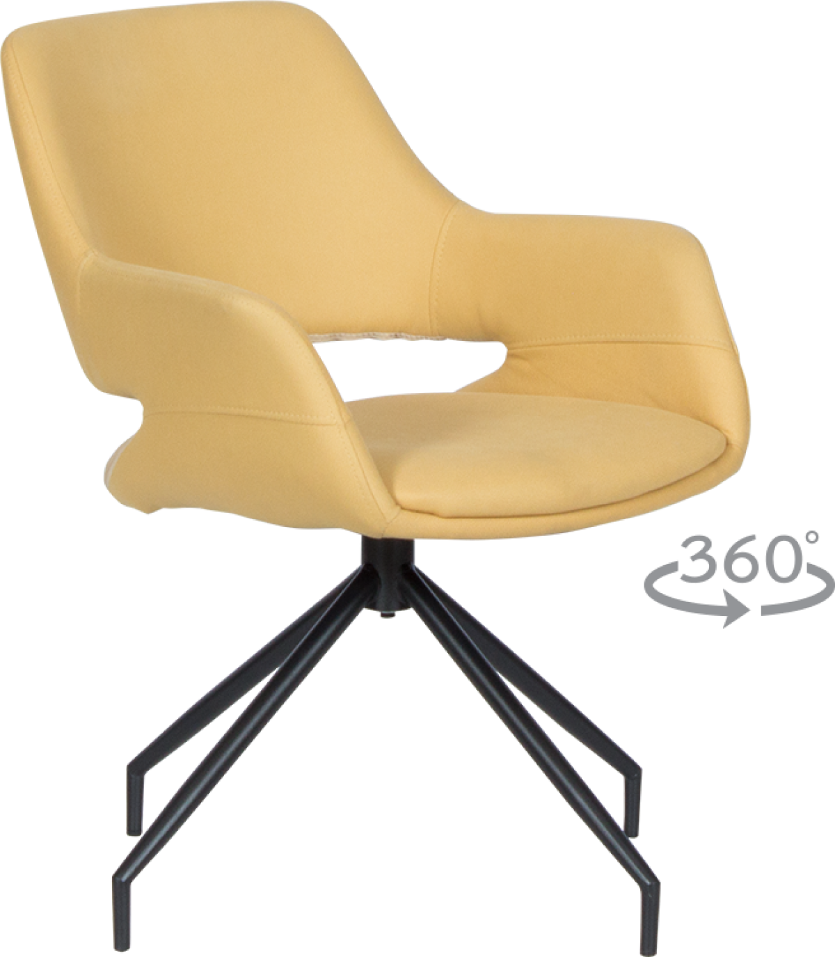 Трапезен стол TOTNES -1 - жълт SF 1на ниска цена с бърза доставка - BestPC.BG