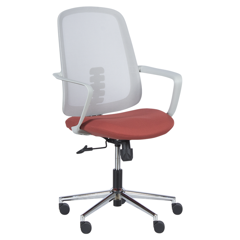 Работен офис стол Carmen 7063 - сив-червенна ниска цена с бърза доставка - BestPC.BG