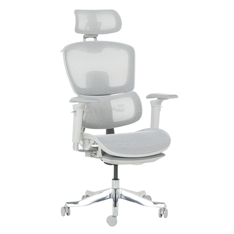 Ергономичен стол HAM W - сивна ниска цена с бърза доставка - BestPC.BG