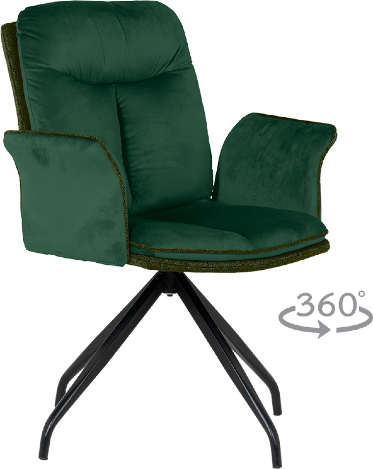 Трапезен стол MARLOW - тъмнозелен BF 2на ниска цена с бърза доставка - BestPC.BG