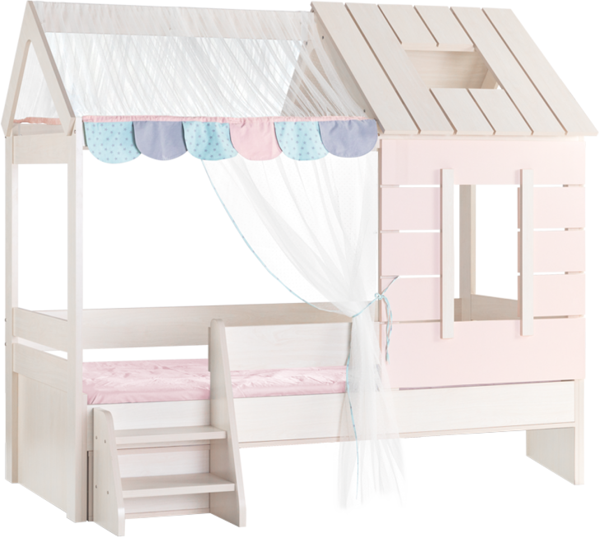 Детско легло къща PINK HOUSE - 90 х 200 - розовона ниска цена с бърза доставка - BestPC.BG