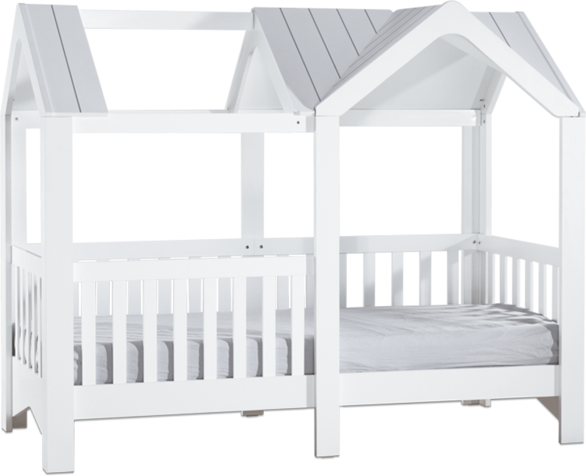 Детско легло къща Монтесори MIAMI 100 х 200 - бялона ниска цена с бърза доставка - BestPC.BG