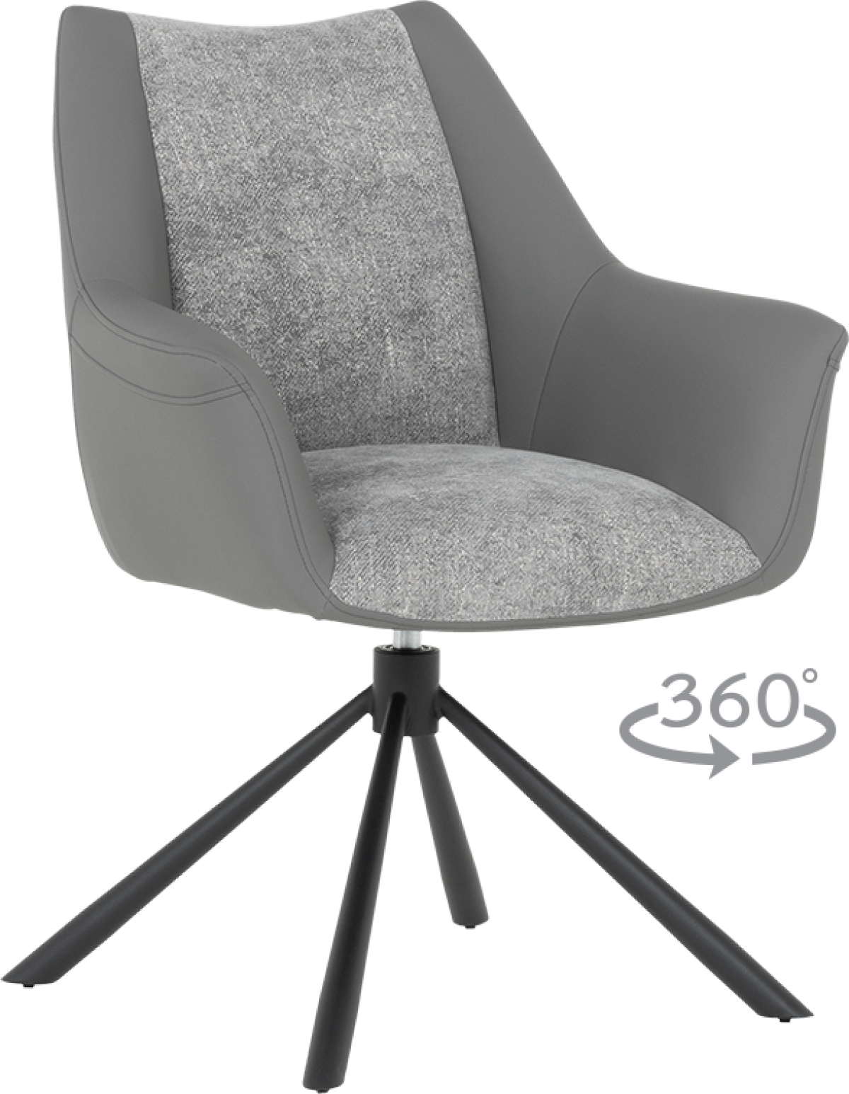 Трапезен стол TEMPE - тъмносивна ниска цена с бърза доставка - BestPC.BG