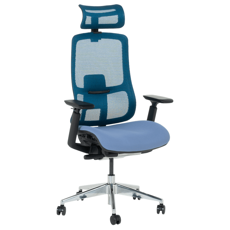 Ергономичен стол SALTO - синна ниска цена с бърза доставка - BestPC.BG