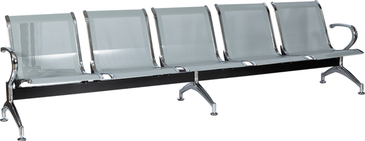 Офис стол Посетителска пейка с 5 места Carmen CR-1030-5 - сребърнана ниска цена с бърза доставка - BestPC.BG