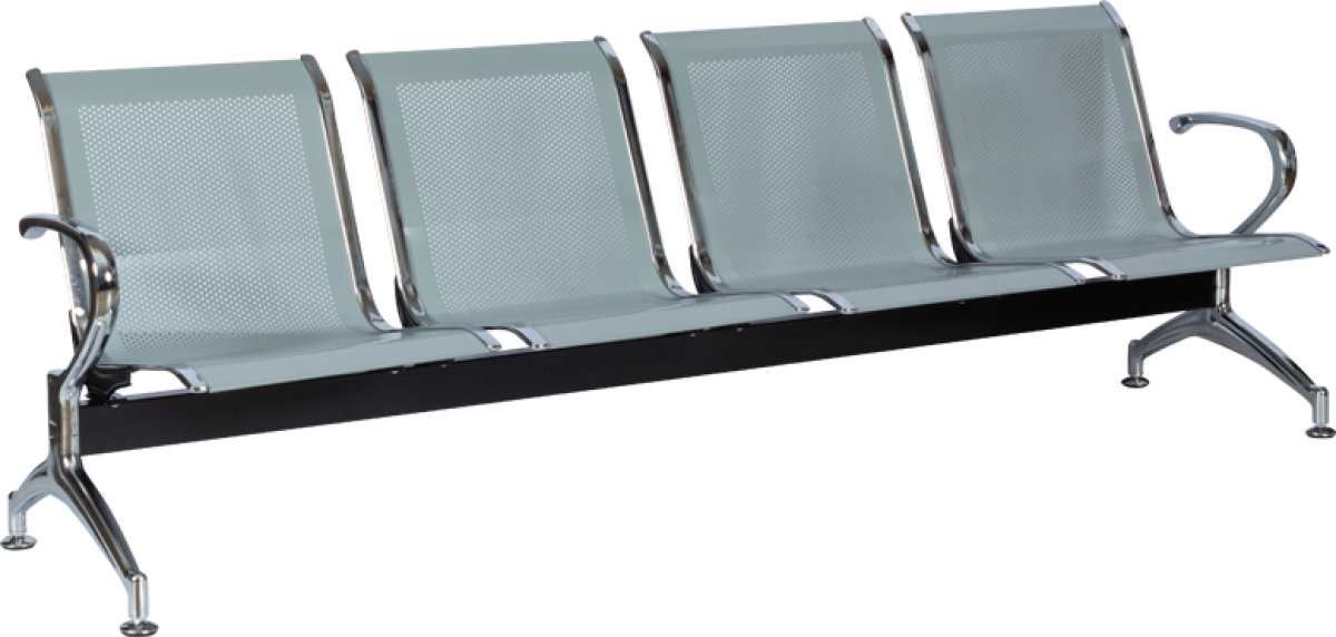 Офис стол Посетителска пейка с 4 места Carmen CR-1030-4 - сребърнана ниска цена с бърза доставка - BestPC.BG