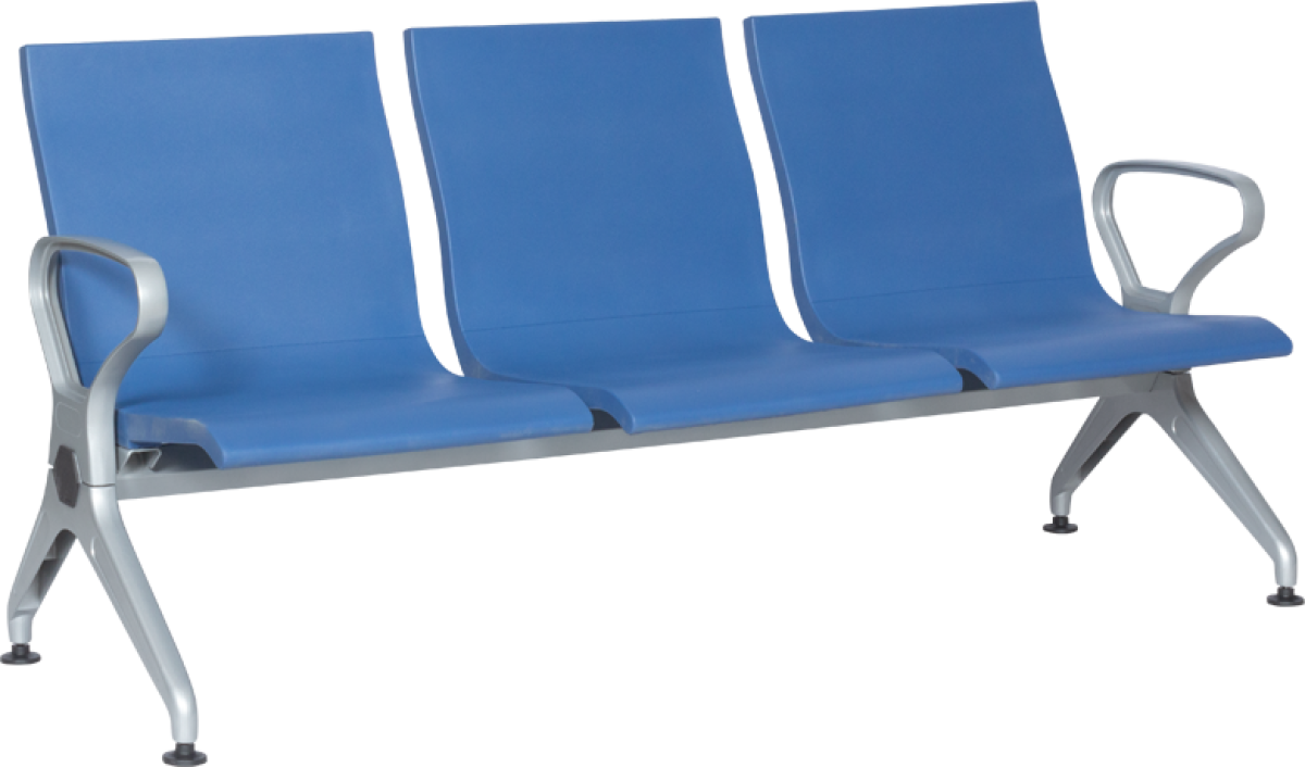 Офис стол Посетителска пейка с 3 места Carmen CR-1038-3 - синяна ниска цена с бърза доставка - BestPC.BG