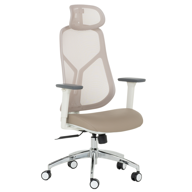 Ергономичен стол Carmen 7901 W еко кожа - кафена ниска цена с бърза доставка - BestPC.BG