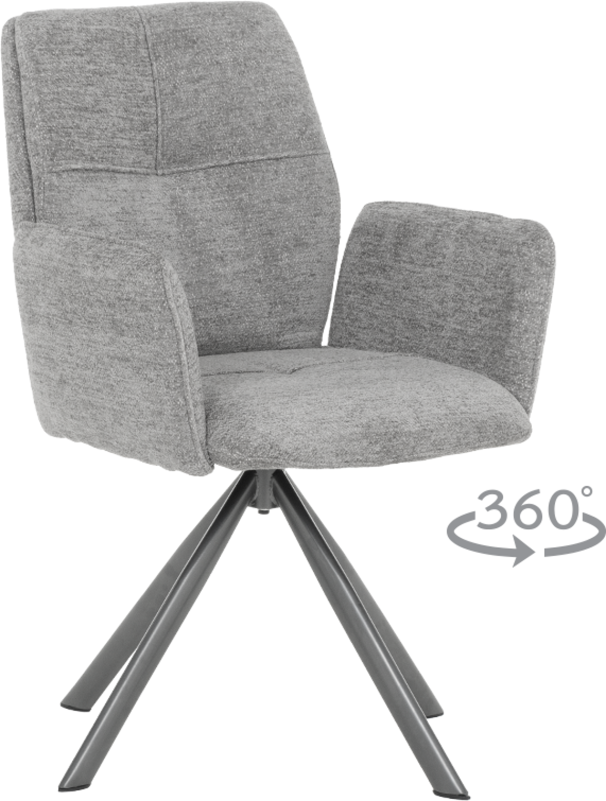 Трапезен стол BURY 2 - сив R 07на ниска цена с бърза доставка - BestPC.BG