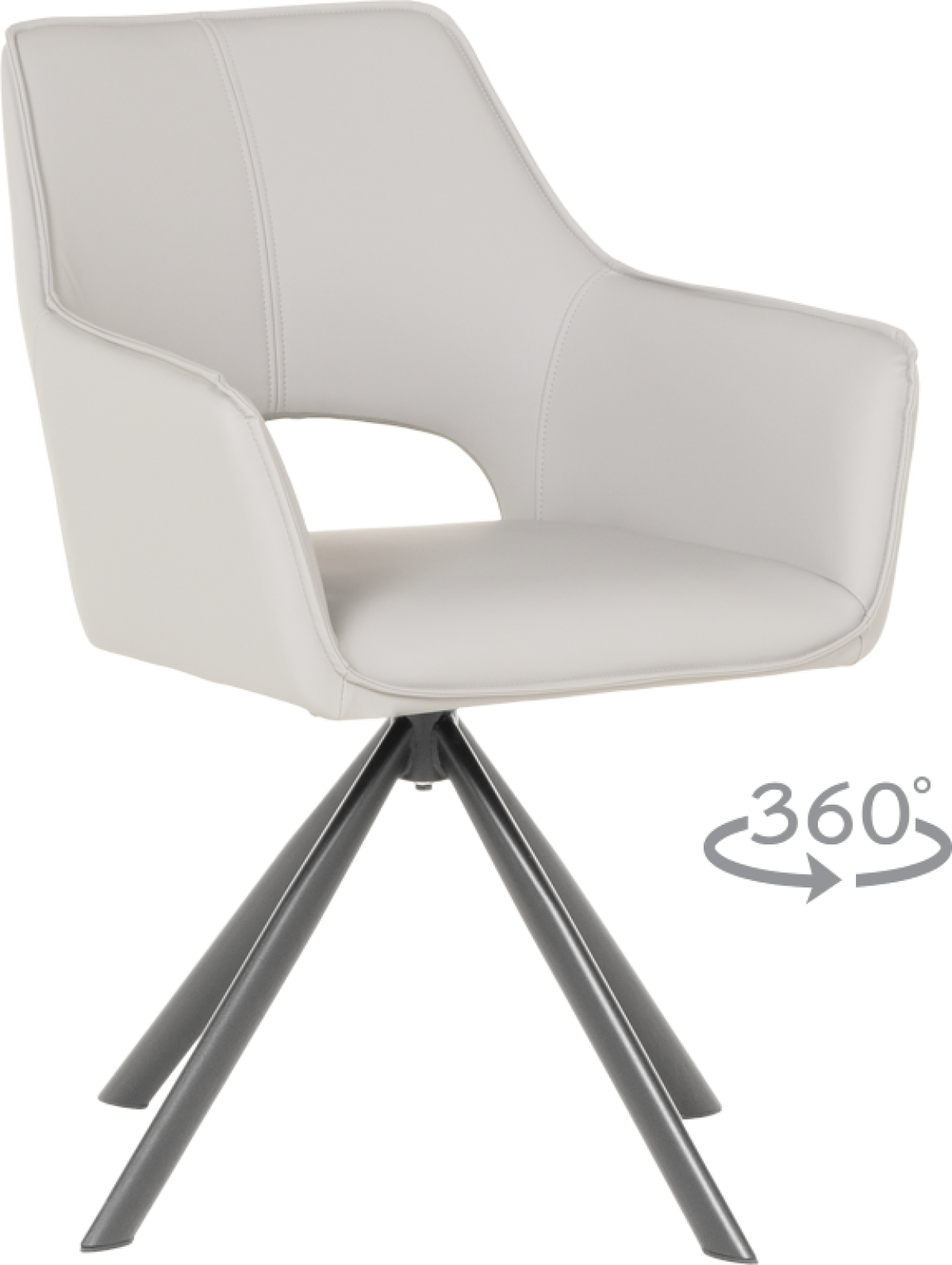 Трапезен стол READING 2 силиконова кожа - сив 67на ниска цена с бърза доставка - BestPC.BG