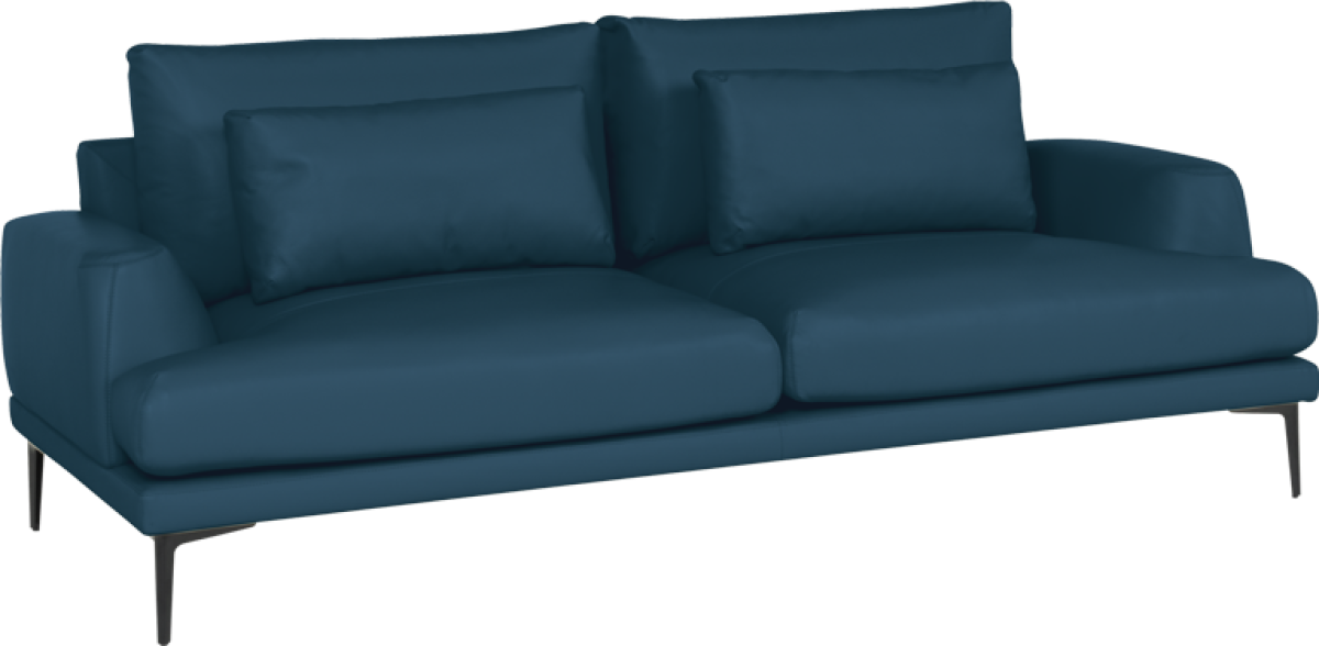 Кожен диван - тройка GRASTEN LUX - синна ниска цена с бърза доставка - BestPC.BG