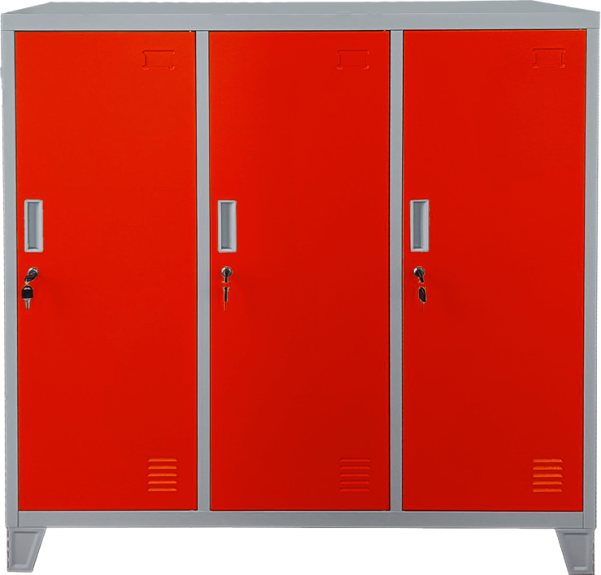 Метален шкаф Carmen CR-1603 E JZ - сив-червенна ниска цена с бърза доставка - BestPC.BG