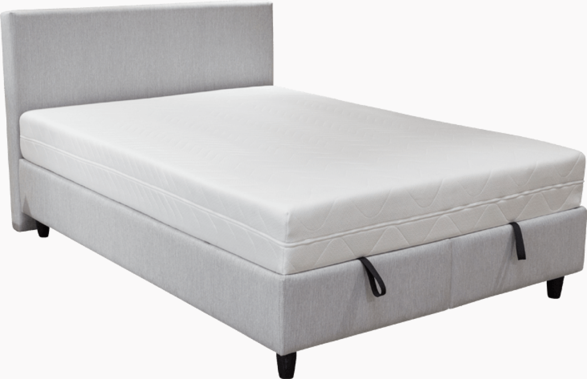 Тапицирана спалня с матрак GRASSE 160 x 200 - сив 102на ниска цена с бърза доставка - BestPC.BG
