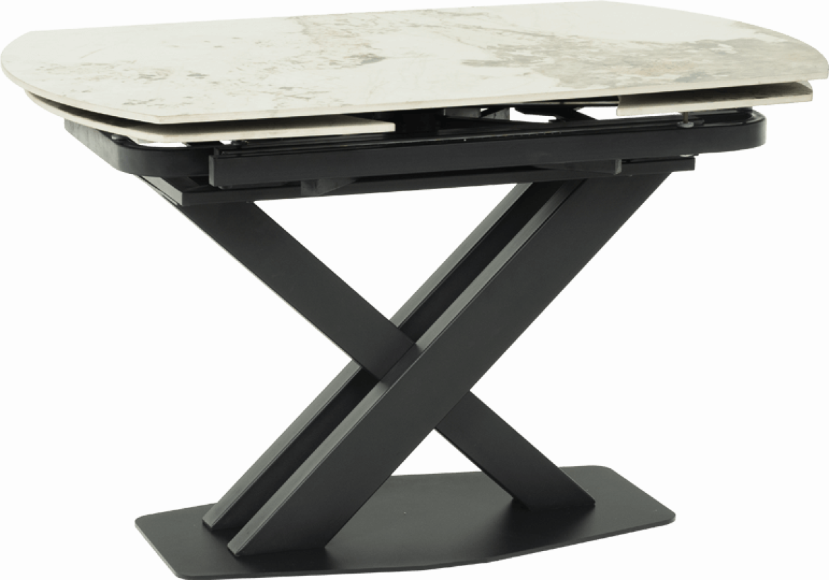 Разтегателна трапезна маса DIGORA L NEW - сив / бялона ниска цена с бърза доставка - BestPC.BG