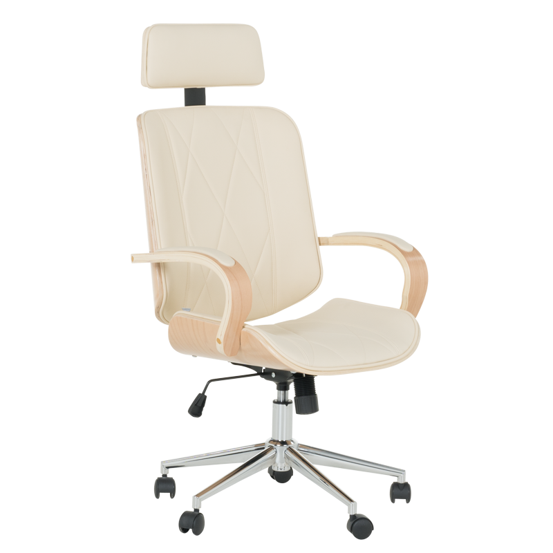 Президентски офис стол Carmen 6404 - бук-кремна ниска цена с бърза доставка - BestPC.BG