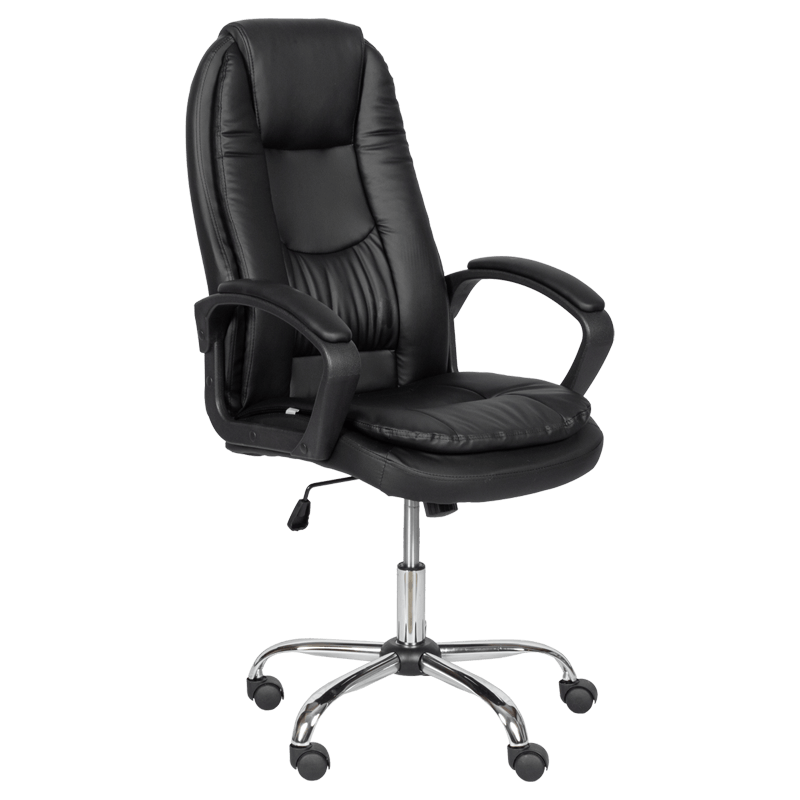 Президентски офис стол Carmen 6682-1 LUX - черенна ниска цена с бърза доставка - BestPC.BG