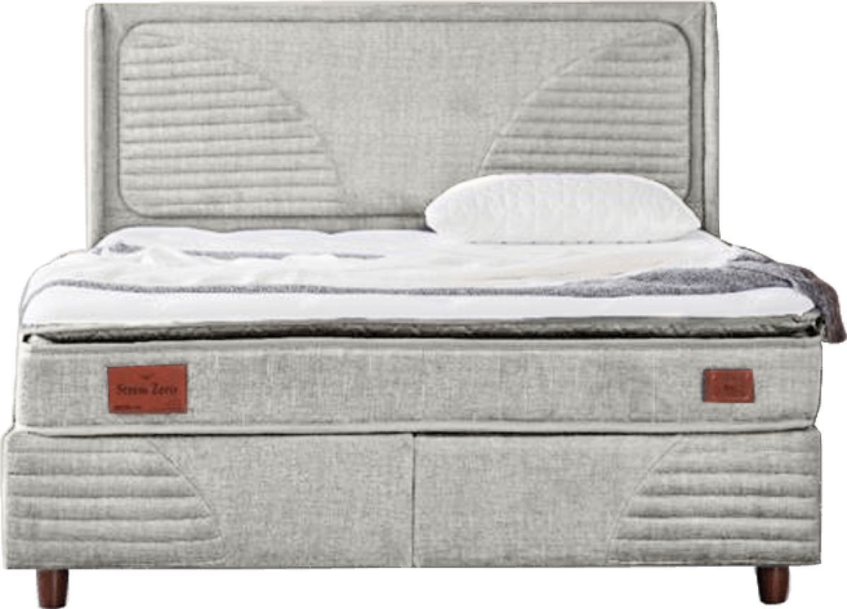 Тапицирана спалня с матрак STRESS ZERO 180 x 200 - крем 02на ниска цена с бърза доставка - BestPC.BG