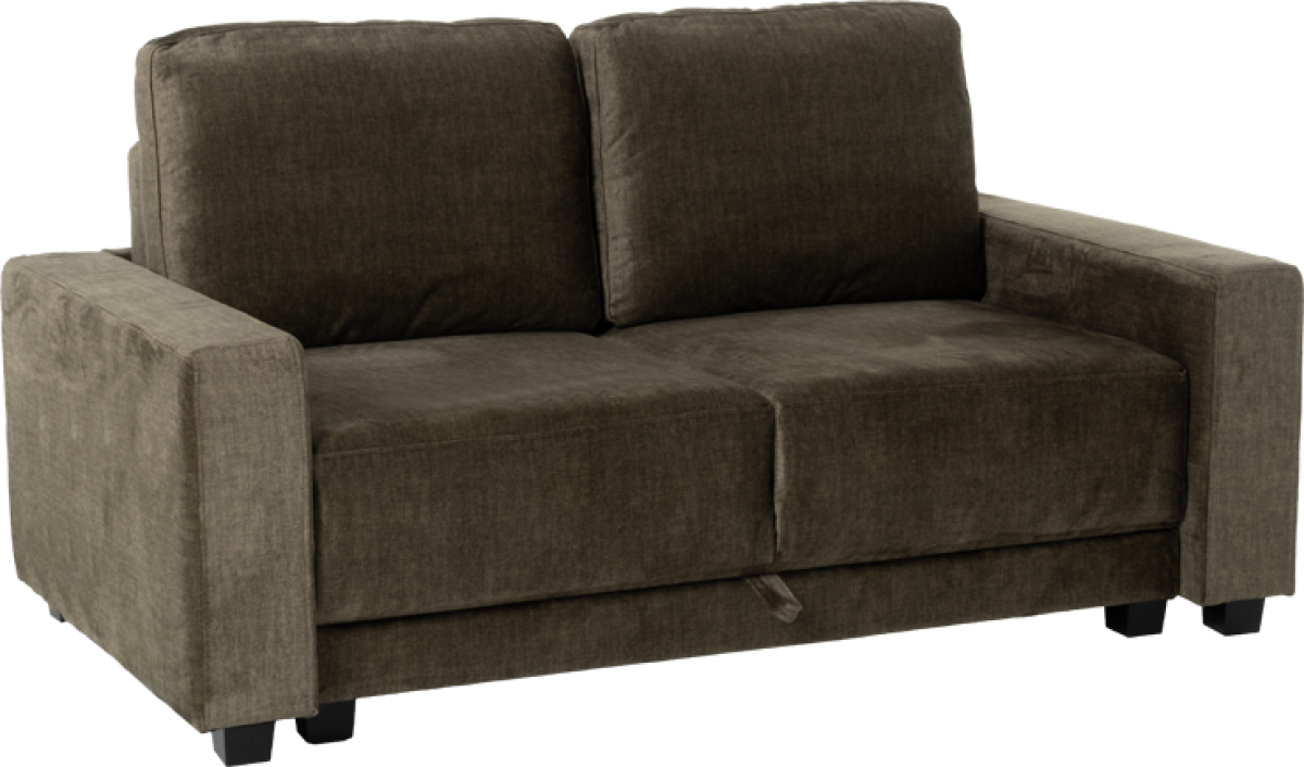 Разтегателен диван - двойка KINDU - маслено зеленна ниска цена с бърза доставка - BestPC.BG