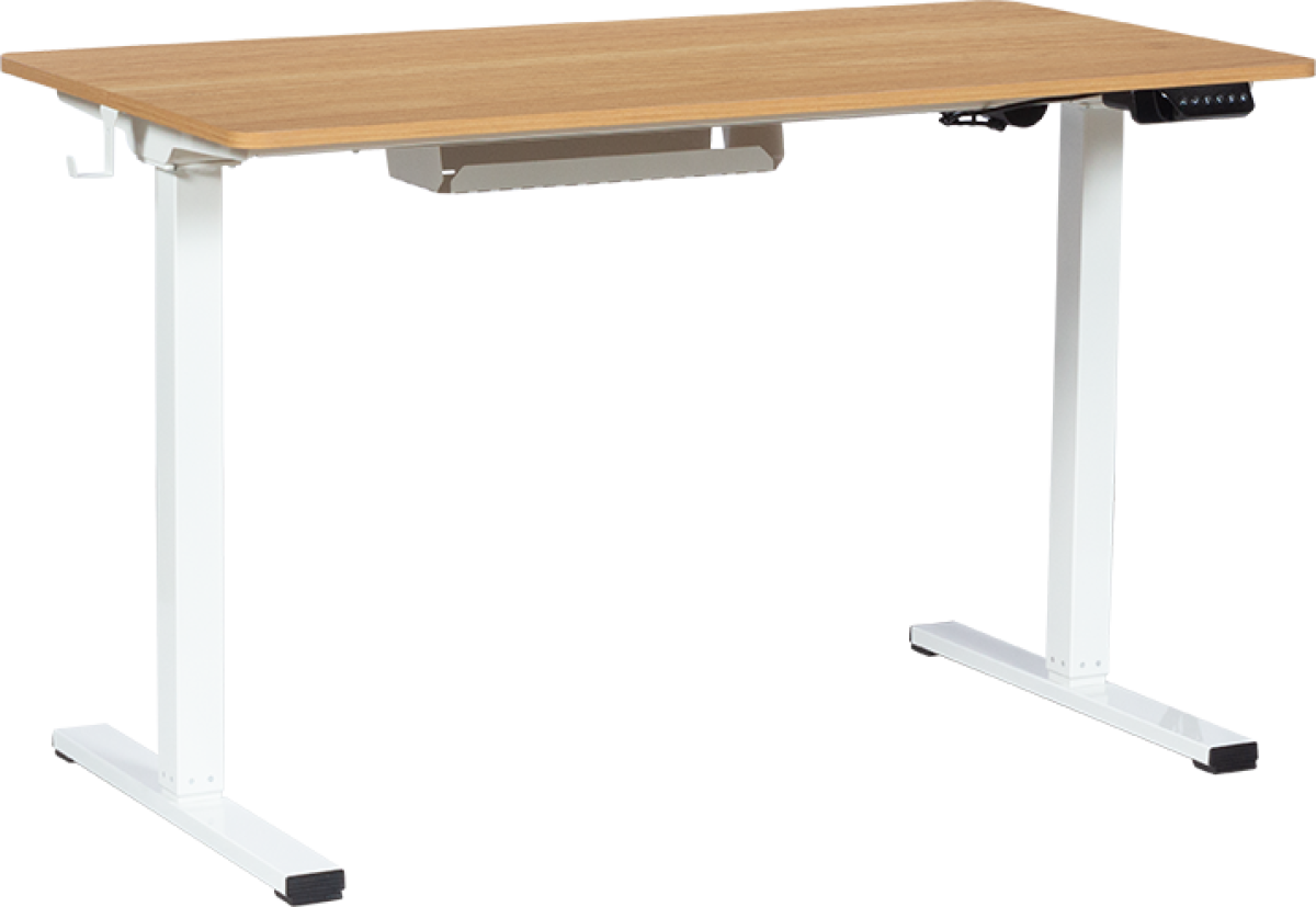 Ергономично регулируемо бюро Carmen CR- 4825 - бук-бялна ниска цена с бърза доставка - BestPC.BG