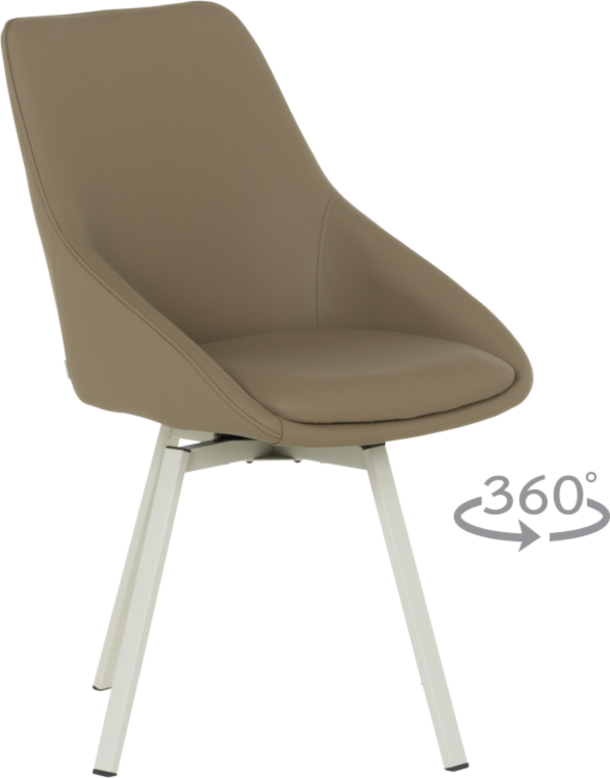 Трапезен стол WIGAN 1 силиконова кожа - кафяв 46на ниска цена с бърза доставка - BestPC.BG