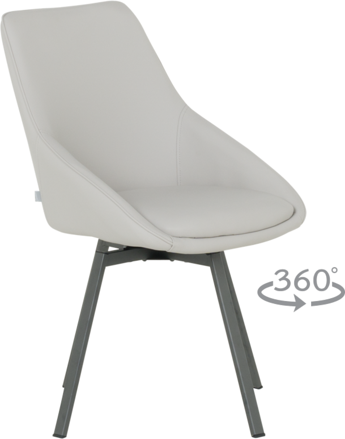 Трапезен стол WIGAN 2 силиконова кожа - светлосив 65на ниска цена с бърза доставка - BestPC.BG