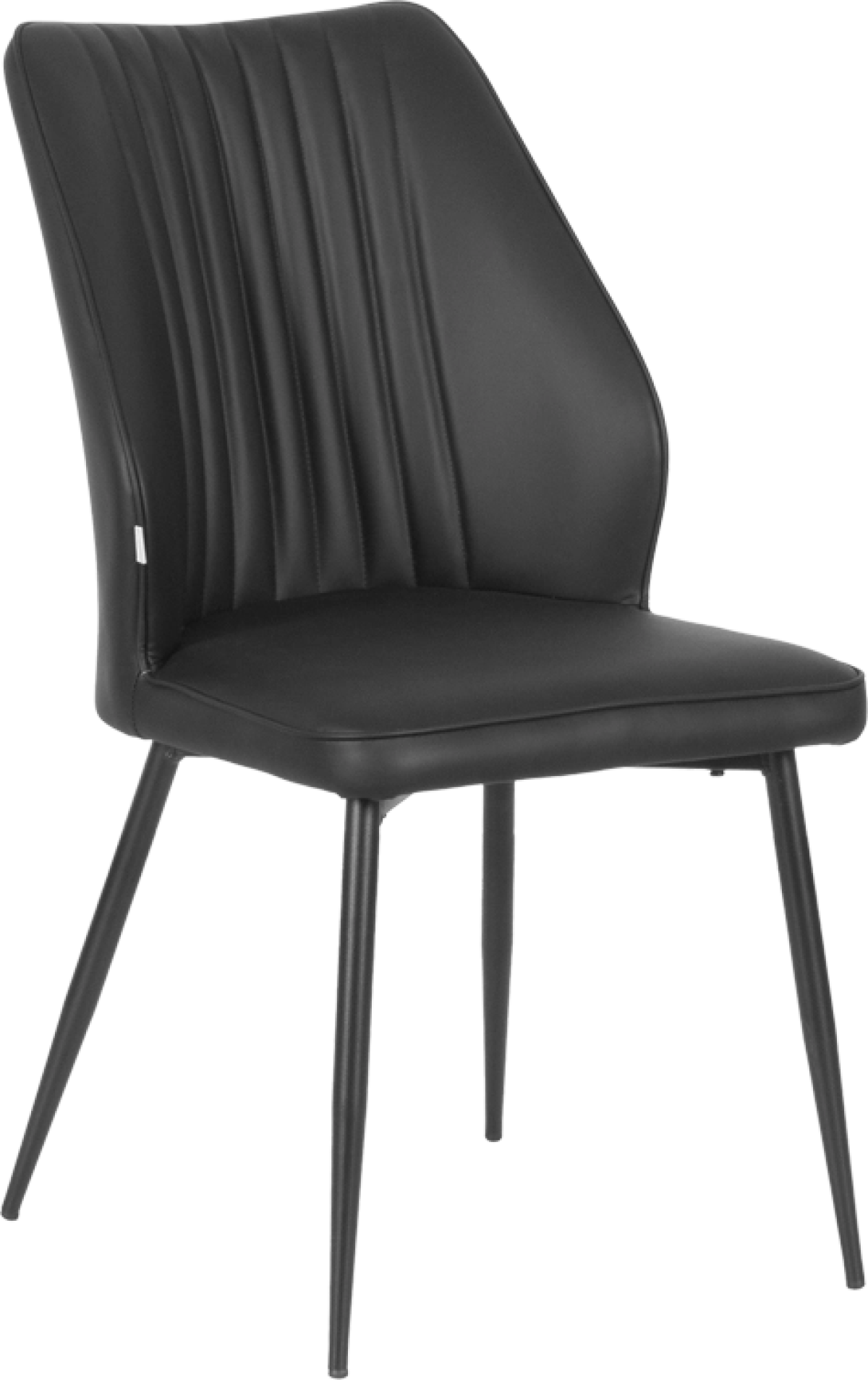 Трапезен стол LAREDO Y силиконова кожа - черен 60на ниска цена с бърза доставка - BestPC.BG