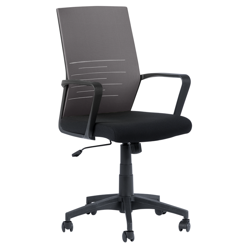 Работен офис стол Carmen 7041 - черен - сивна ниска цена с бърза доставка - BestPC.BG