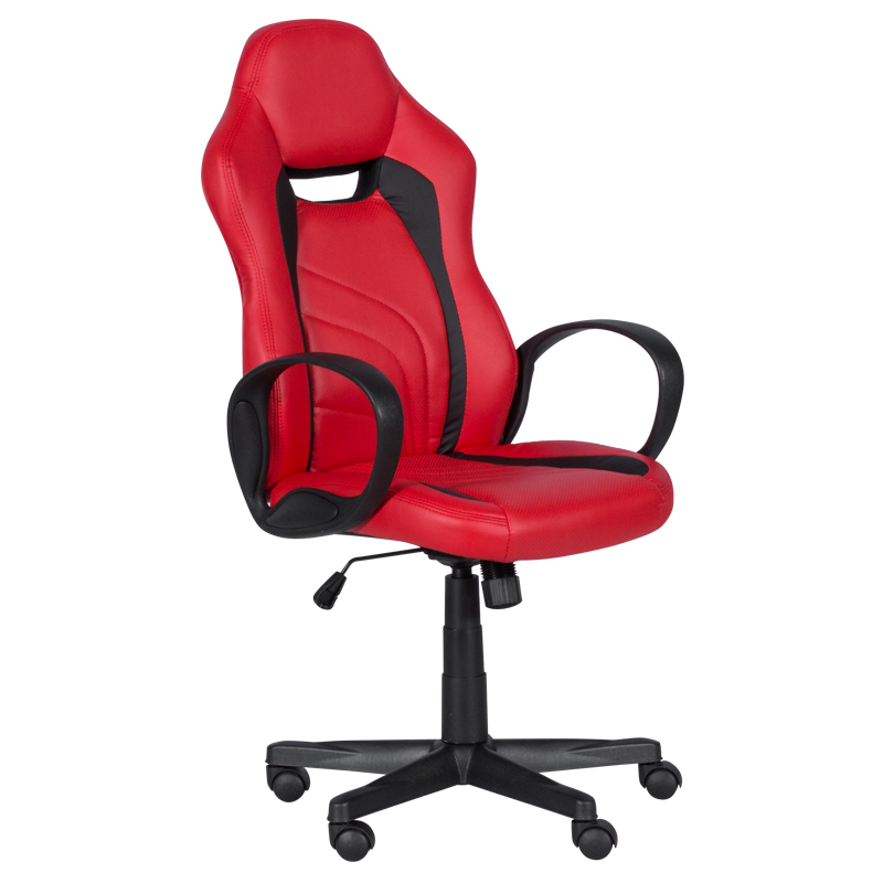 Геймърски стол Carmen 7525 R - червено - чернона ниска цена с бърза доставка - BestPC.BG