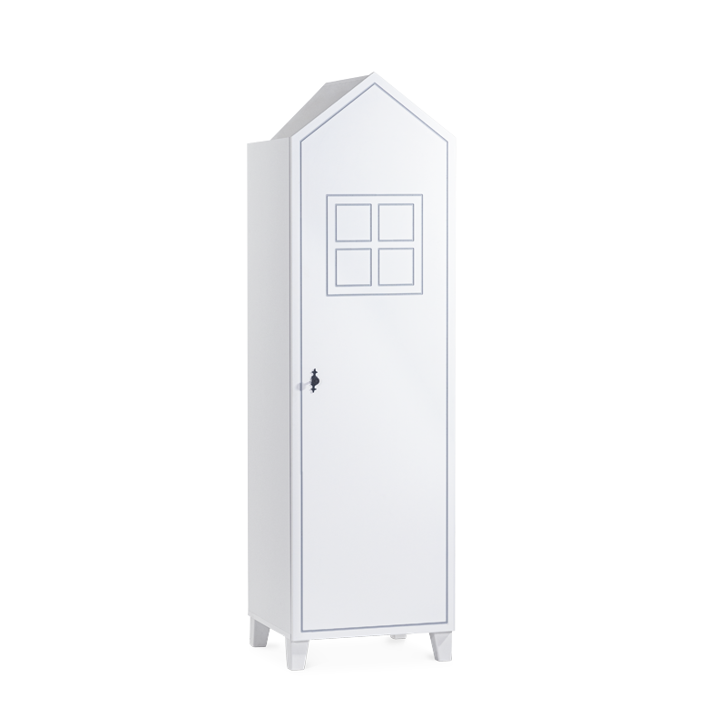 Еднокрилен гардероб MIAMI - бялна ниска цена с бърза доставка - BestPC.BG