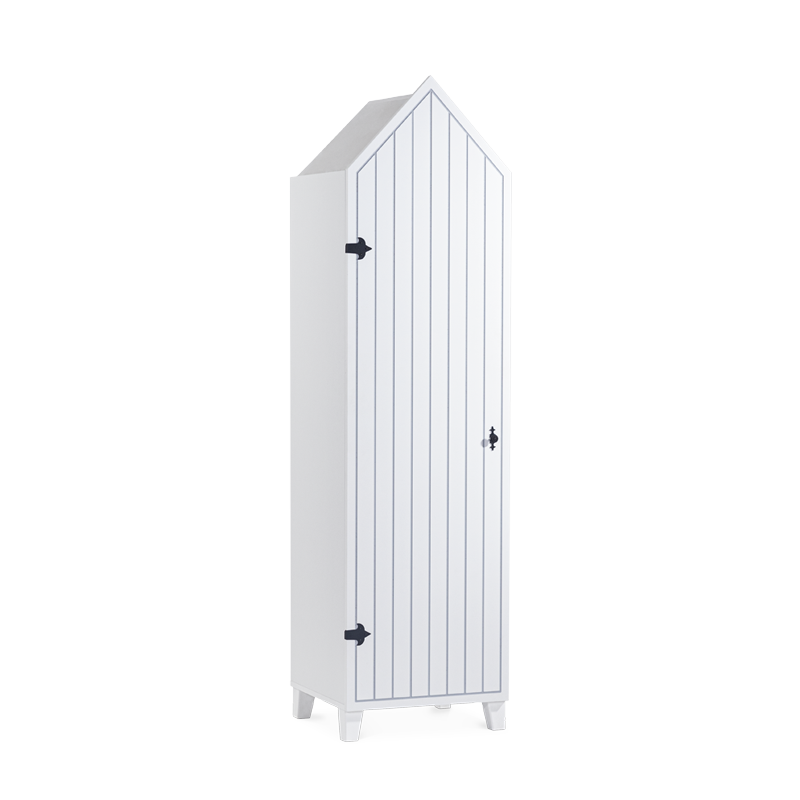 Еднокрилен гардероб ляв MIAMI - бялна ниска цена с бърза доставка - BestPC.BG