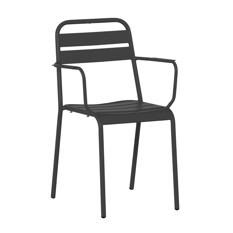 Метален градински стол ZAMFARA - черенна ниска цена с бърза доставка - BestPC.BG