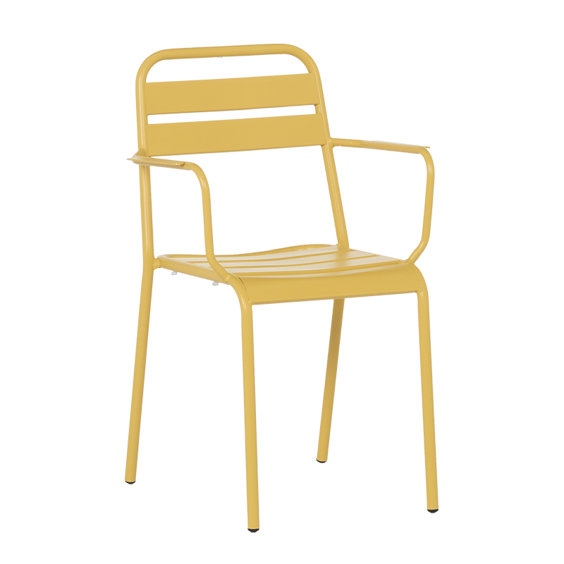 Метален градински стол ZAMFARA - жълтна ниска цена с бърза доставка - BestPC.BG