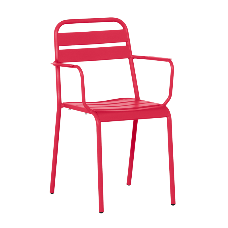 Метален градински стол ZAMFARA - червенна ниска цена с бърза доставка - BestPC.BG