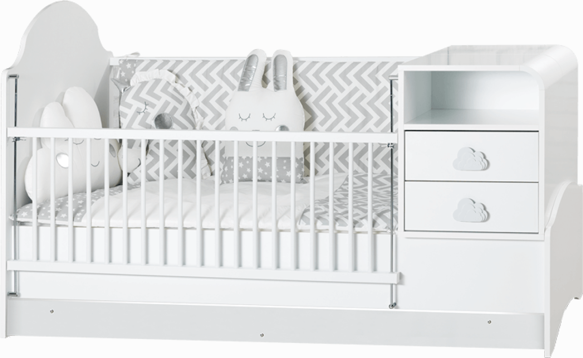 Бебешка кошара и детско легло 2в1 PORI 80 x 180на ниска цена с бърза доставка - BestPC.BG