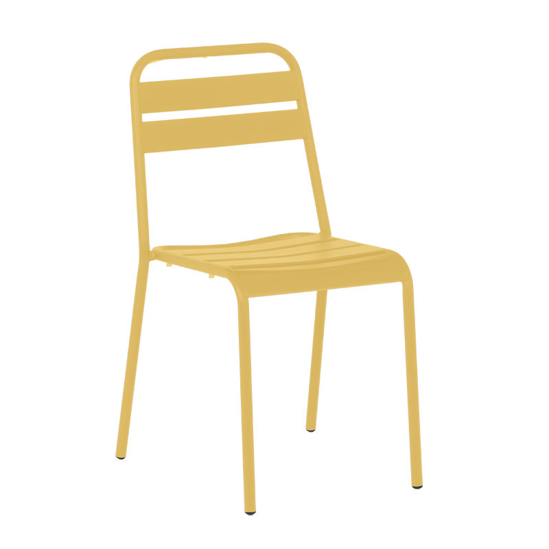 Метален градински стол ABA - жълтна ниска цена с бърза доставка - BestPC.BG