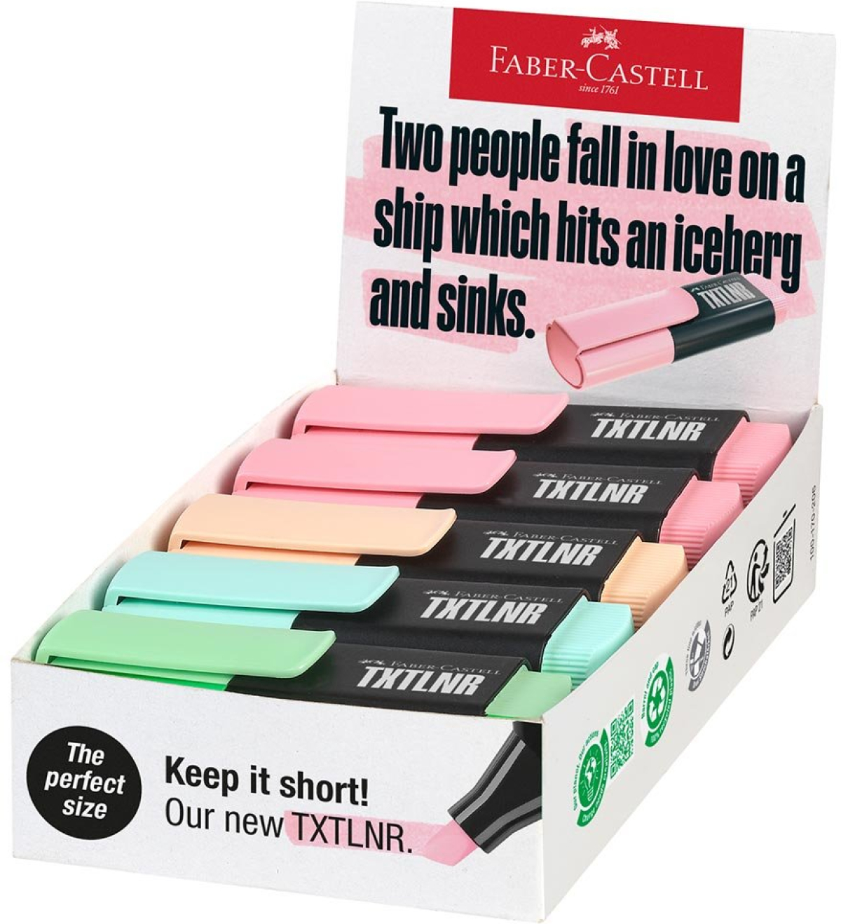 Faber-Castell Текст маркер TXTLNR, А, мини, пастелен, 10 брояна ниска цена с бърза доставка - BestPC.BG