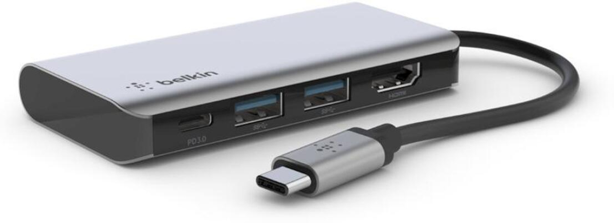 Адаптер Belkin CONNECT USB-C 4-in-1 Multiportна ниска цена с бърза доставка - BestPC.BG