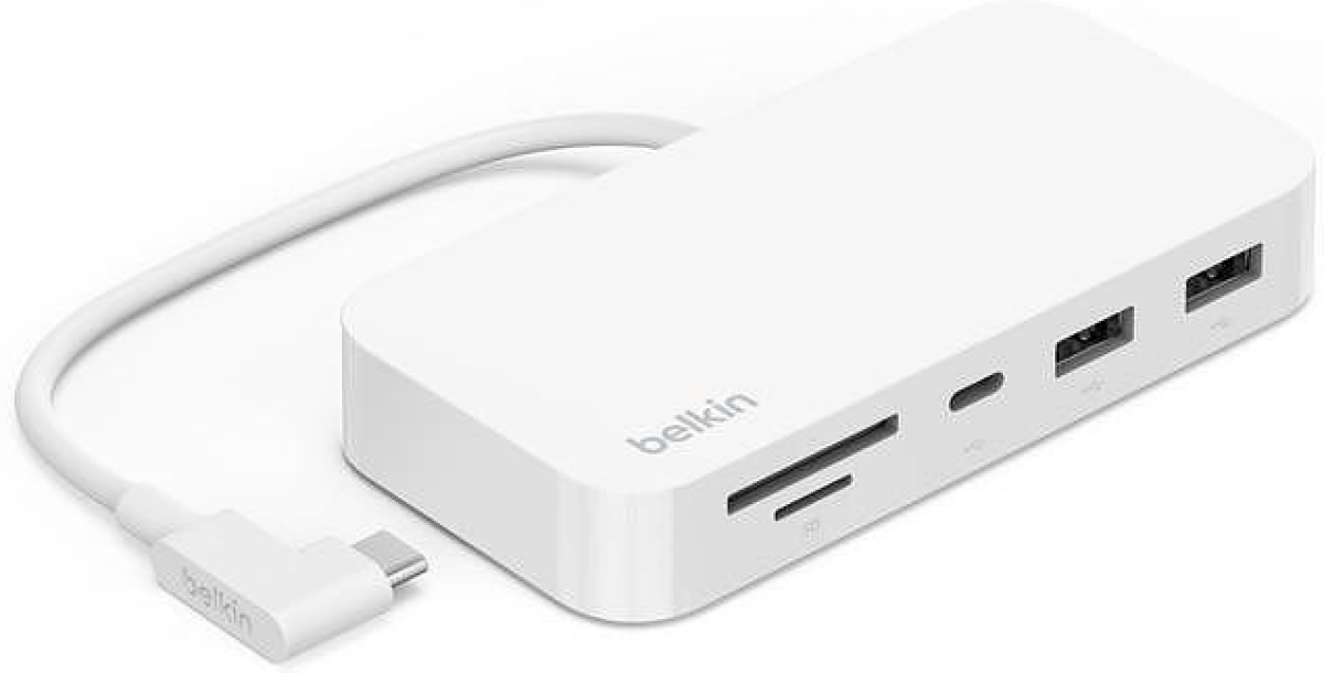 Продукт Адаптер Belkin мултипортов USB-C 6-в-1, Бялна ниска цена с бърза доставка - BestPC.BG