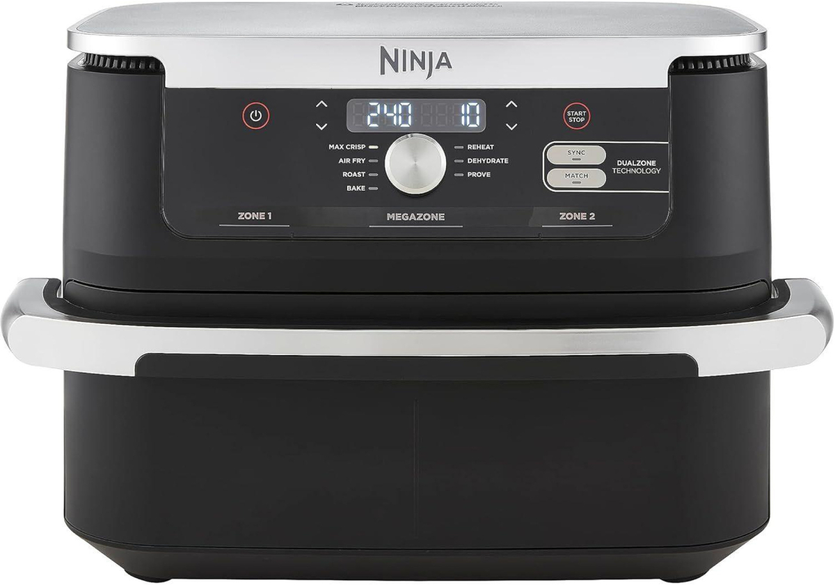 Фритюрник с горещ въздух Ninja AF500EU 2470W 10.4 L, Двузонов, Черенна ниска цена с бърза доставка - BestPC.BG