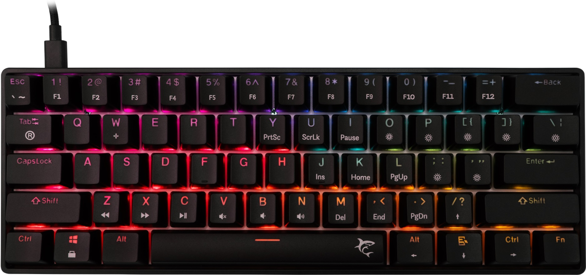 WHITE SHARK SHINOBI-2-B-US-RED.SW :: Клавиатура, механична, GK-004111, червени клавиши, чернана ниска цена с бърза доставка - BestPC.BG