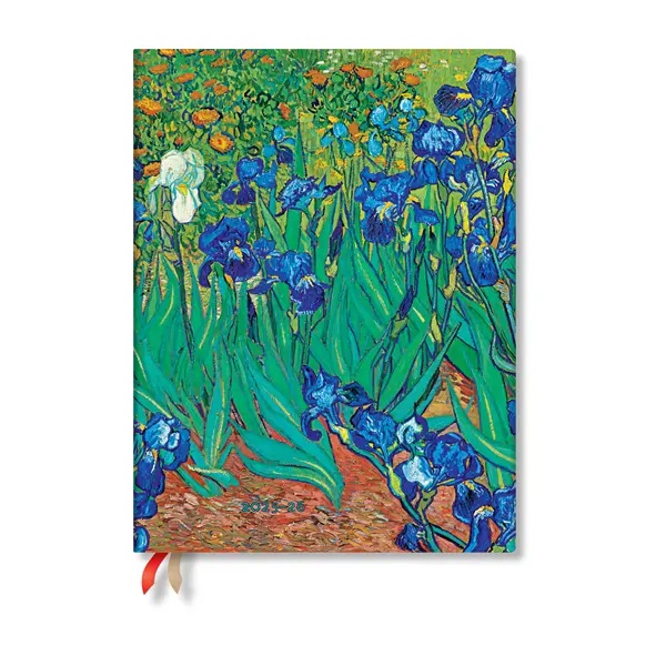 Paperblanks Планер Van Gogh's Irises, Ultra, вертикален, твърда корица, 104 листа, за 2025-2026 годинана ниска цена с бърза доставка - BestPC.BG