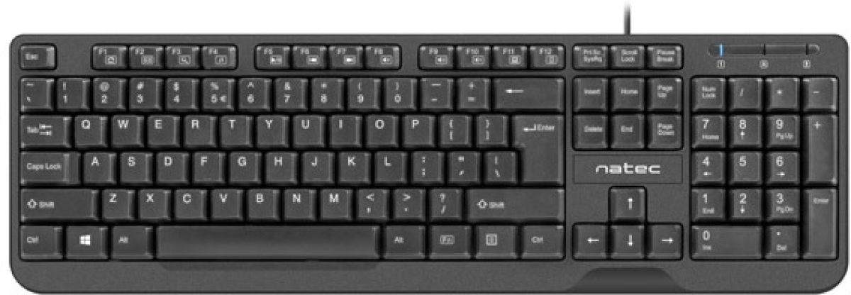 Клавиатура Natec Keyboard Trout US Layout Slim, Чернана ниска цена с бърза доставка - BestPC.BG