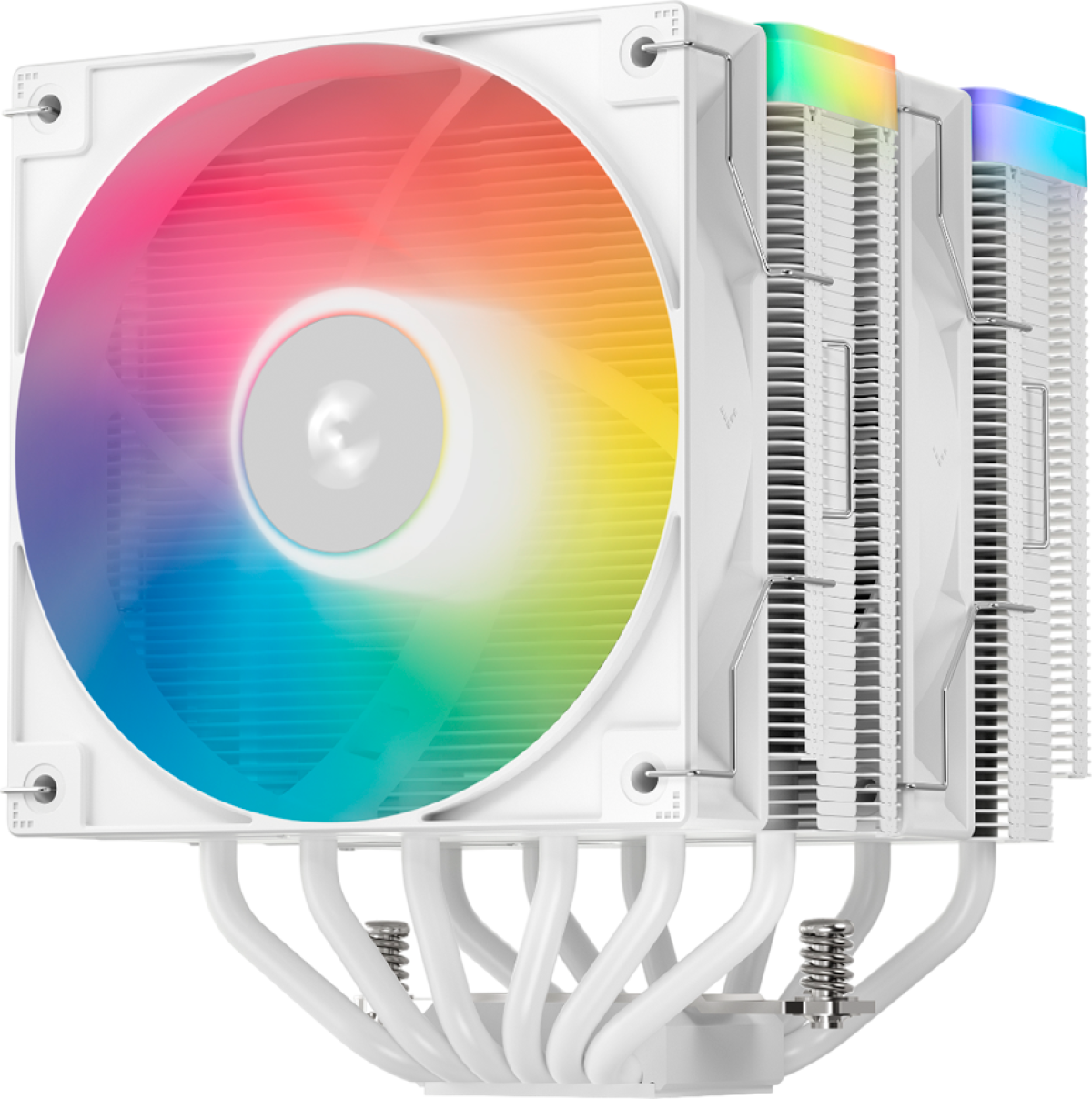 Охладител за процесор DeepCool AG620 WH ARGB V2, 2 x 120 мм. ARGB PWM вентилатор, Core Touch Technology 2.0, 6 топлинни тръби, Бялна ниска цена с бърза доставка - BestPC.BG