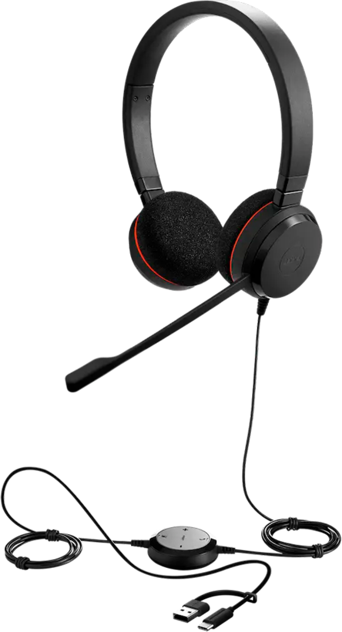 Слушалки JABRA Evolve 20, Stereo UC, USB C-A adapterна ниска цена с бърза доставка - BestPC.BG