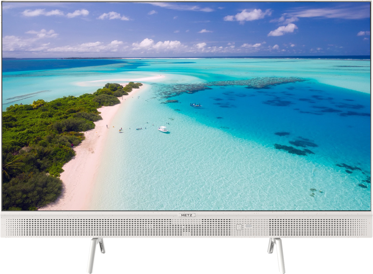 Телевизор METZ Портативен телевизор 32MQE7100Z, 32 QLED, Google TV, бялна ниска цена с бърза доставка - BestPC.BG
