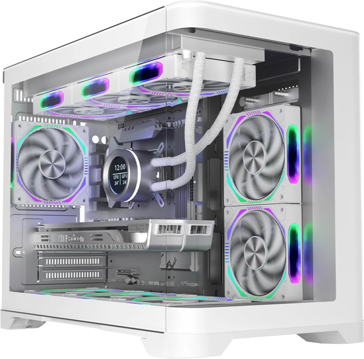 1stPlayer кутия Case mATX - UV6 Whiteна ниска цена с бърза доставка - BestPC.BG