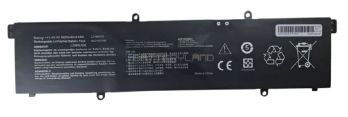 C31N1915 батерия за лаптоп Asus, 3 клетки, 11.4V, 41Whна ниска цена с бърза доставка - BestPC.BG