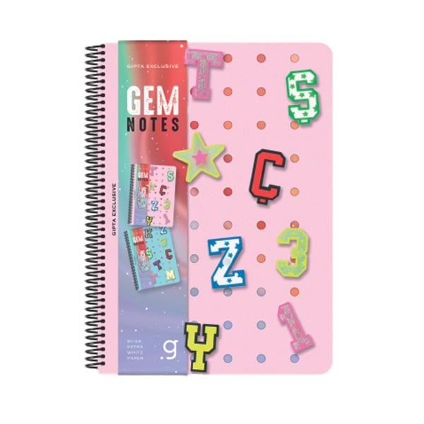 Gipta Тетрадка Gem Notes, A4, бяла хартия, на квадратчета, PP корица, със спирала, 80 листана ниска цена с бърза доставка - BestPC.BG