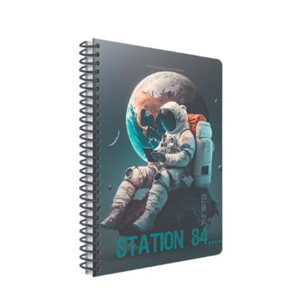 Gipta Тетрадка Station, A4, бяла хартия, широки редове, картонена корица, със спирала, 60 листана ниска цена с бърза доставка - BestPC.BG